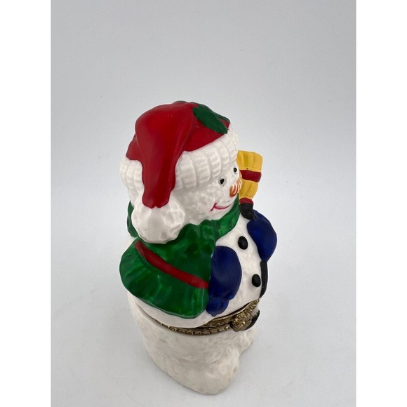 K’s Collection Vintage Frosty Hinged Trinket Jewelry Box Christmas Holidays‎ - Picture 4 of 8